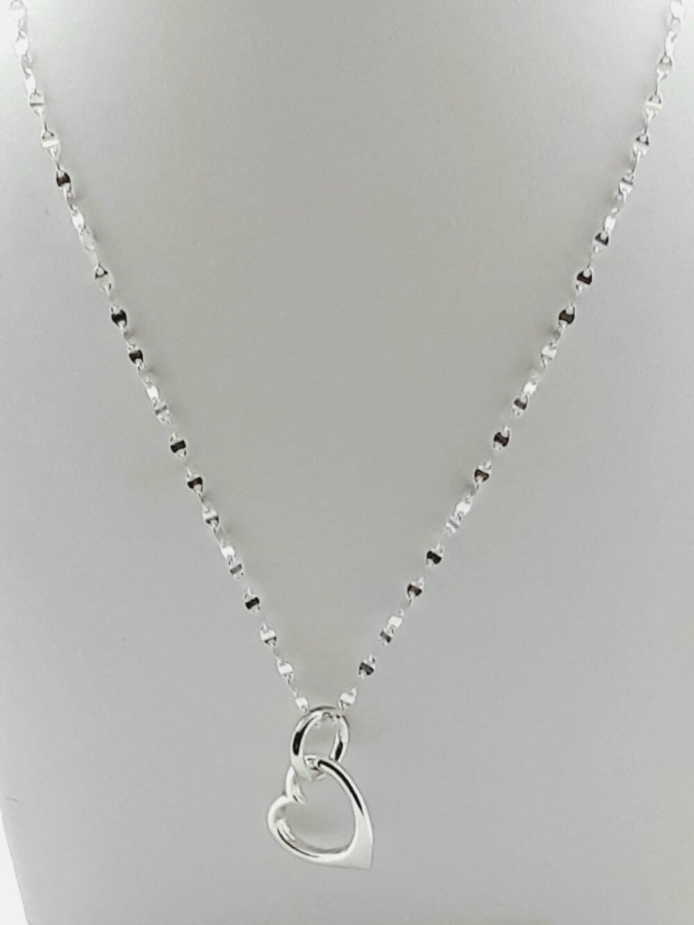 NEW sparkling 925 silver heart necklace